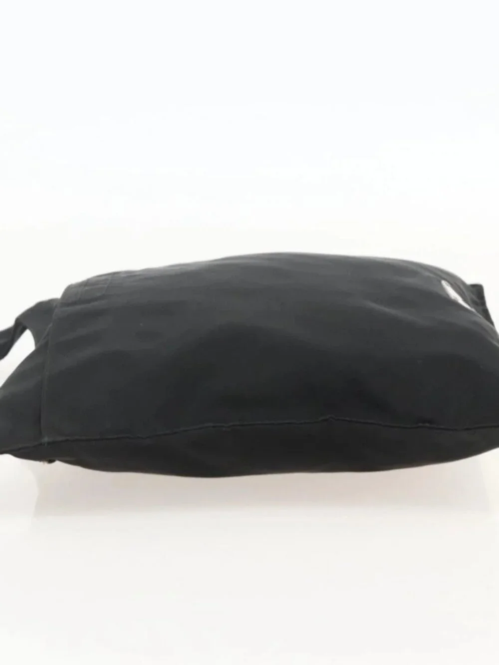 PRADA Shoulder Bag Nylon Black Silver Auth 175183
